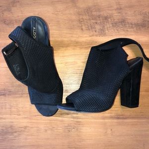 Aldo Peep Toe Block Heels